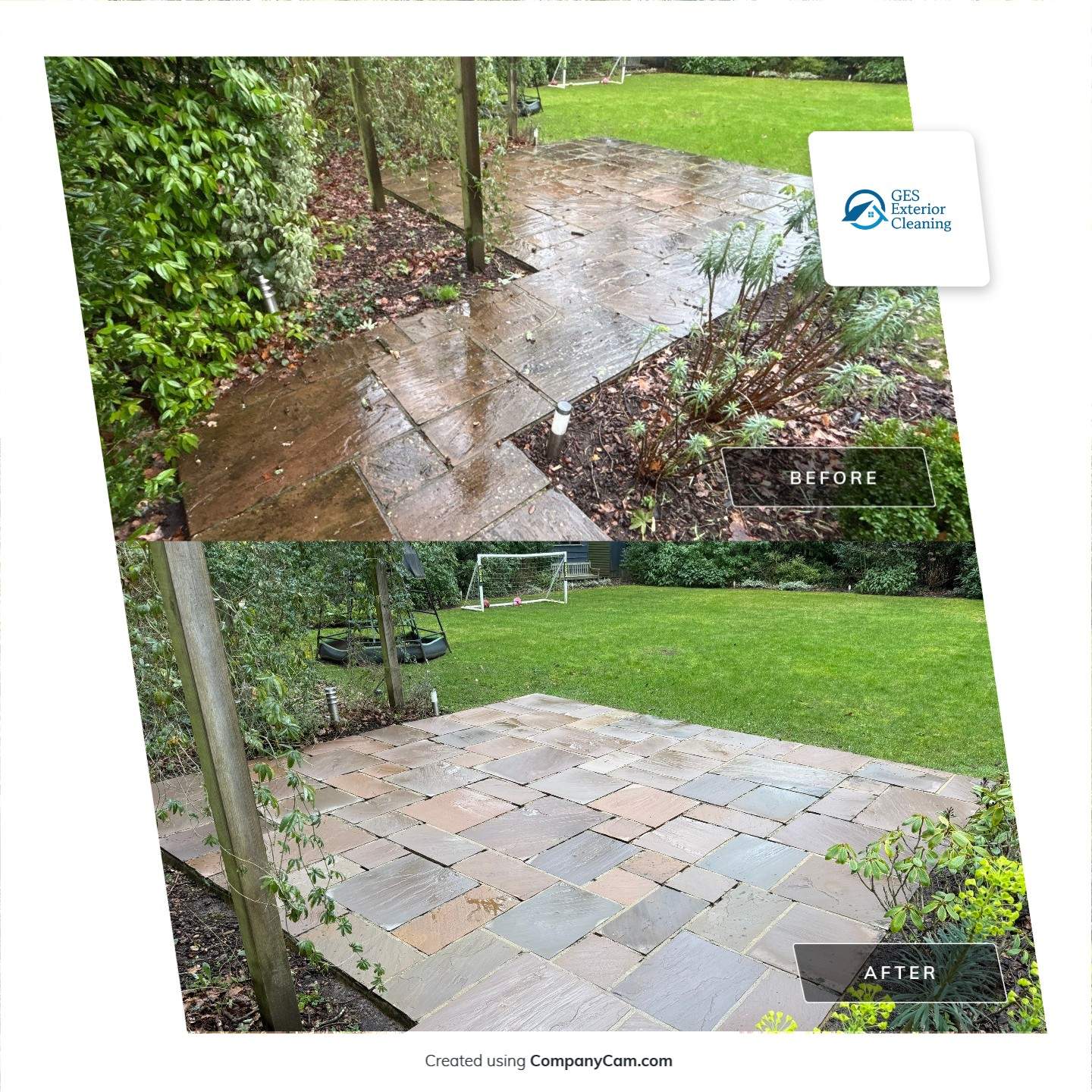 Exterior Clean - Roof - Patio using Honda 15lpm Low Pressure Washing Machine by Ges Exterior Cleaning ltd