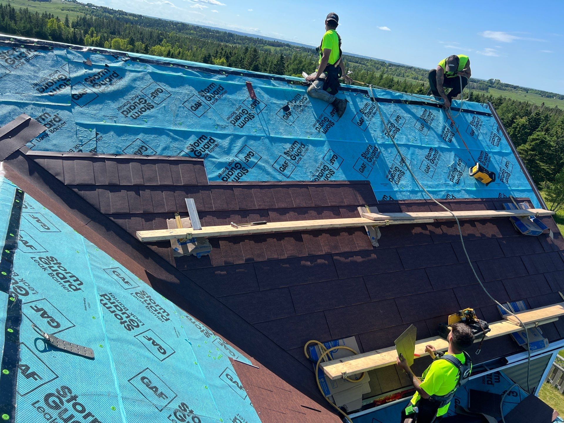 Residential Roofing Installation using Wakefield Bridge Steel Shingle by Ideal Steel by Artisan Roofing & Home Improvements Inc.