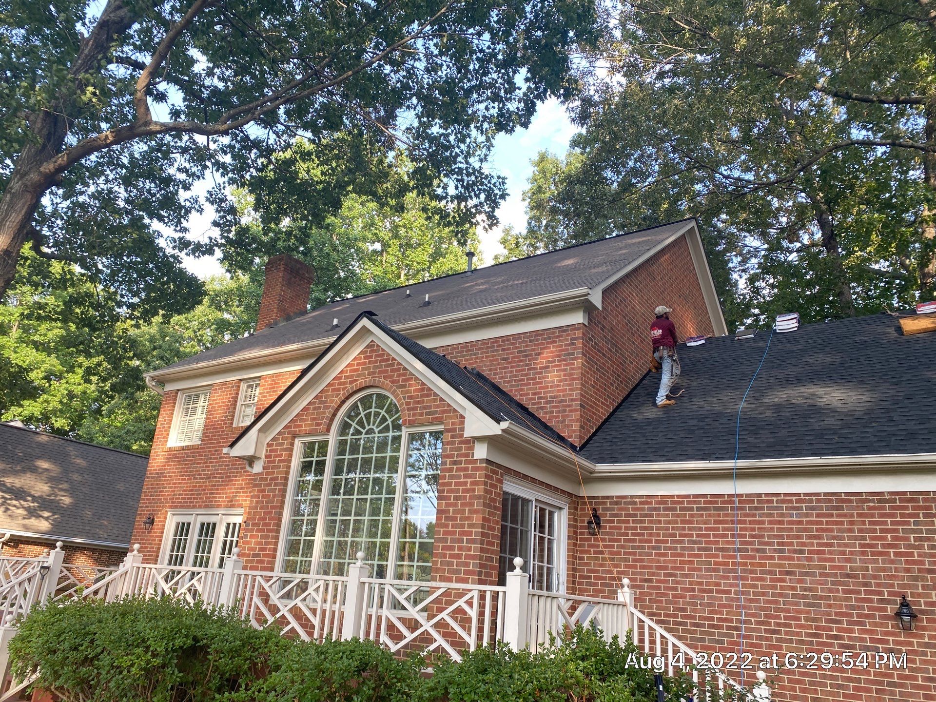 Roof Replacement using Gaf HDZ Charcoal by Just In Time Roofing and Restoration