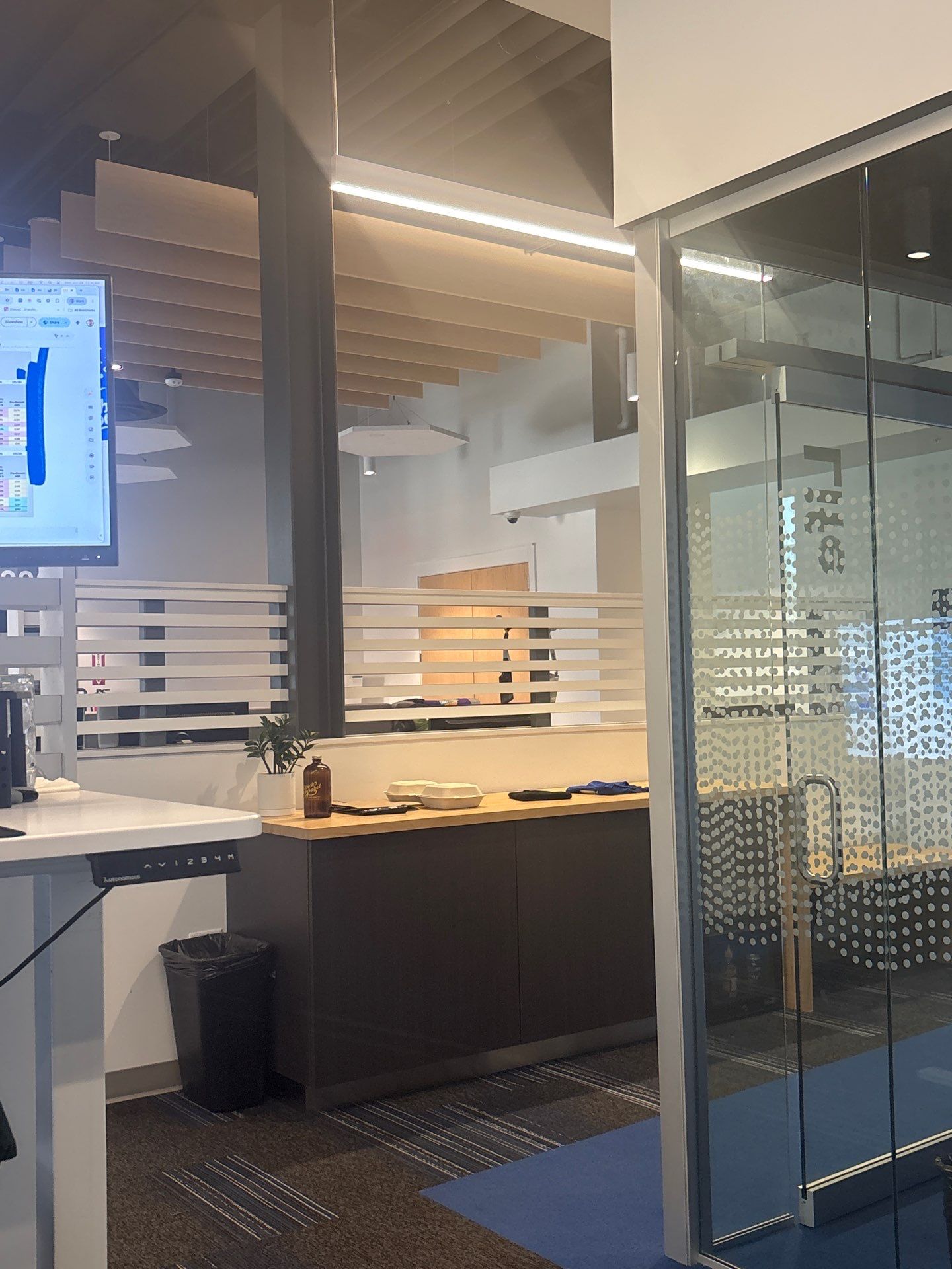 Modern Office Remodel Featuring Custom Acoustic Baffles in Lincoln by CompanyCam Sales Demo