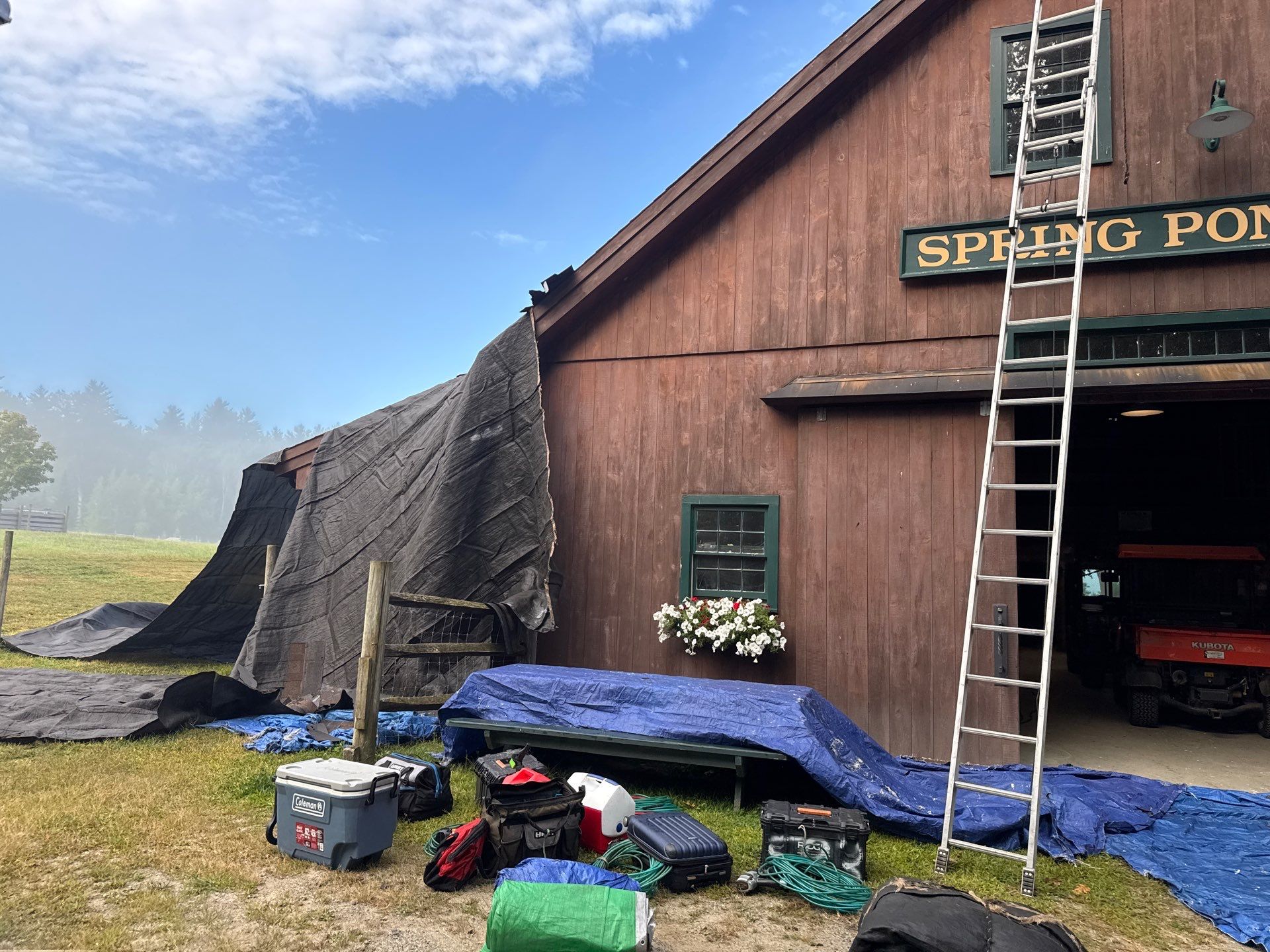 Garage & Barn Roof Replacement in Greenfield, NH | Owens Corning Shingles by Adam Vaillancourt Roofing LLC