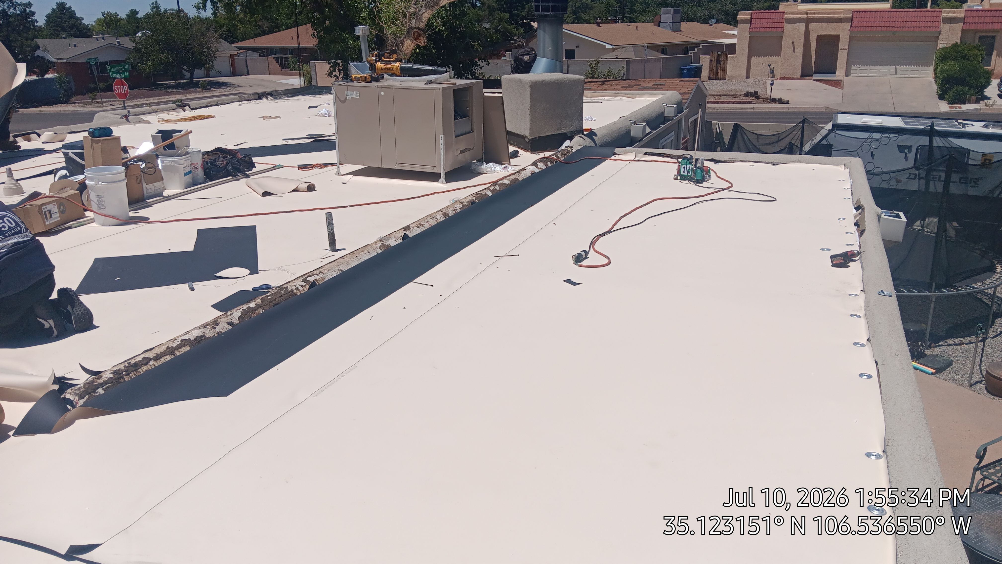 Albuquerque Tar and gravel replaced with Slope and TPO Membrane System by Doyle Roof Masters Inc