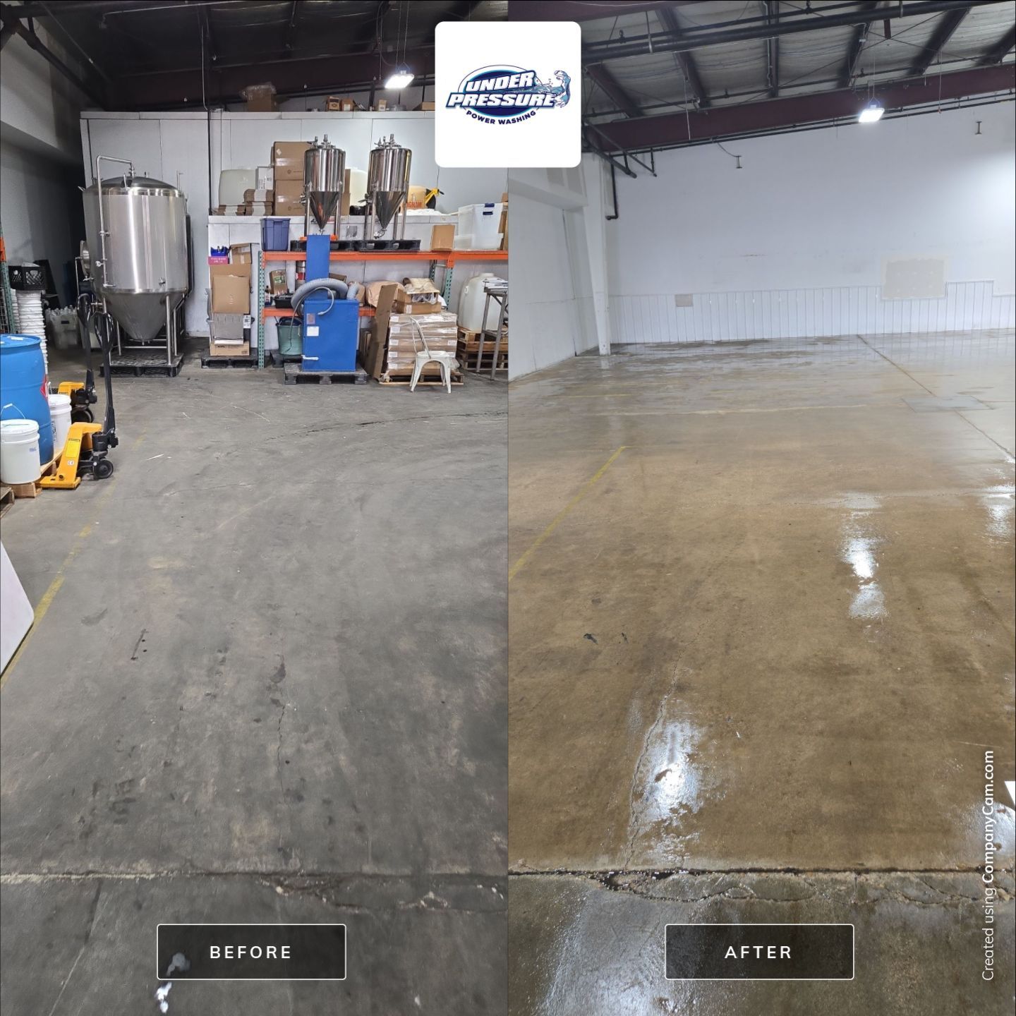 Industrial Concrete Floor Cleaning in Madison by Under Pressure Power Washing