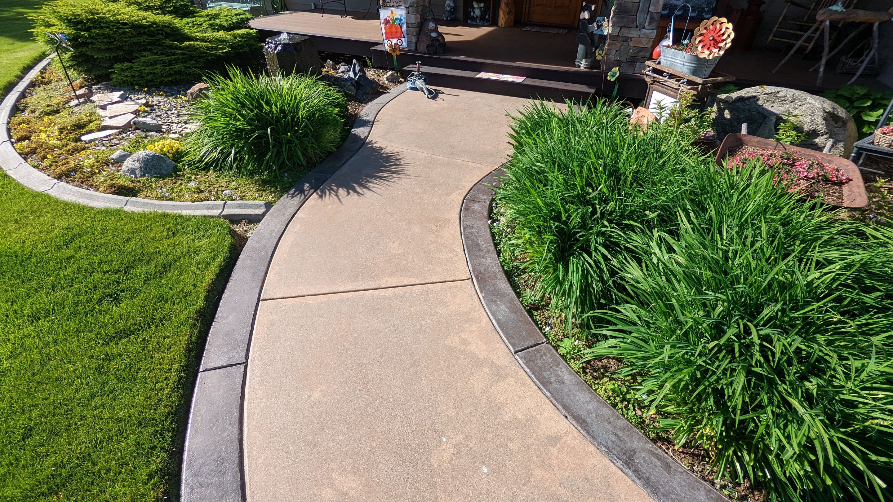 Driveway using Pecan and Chestnut Trim by Croc Coatings, LLC