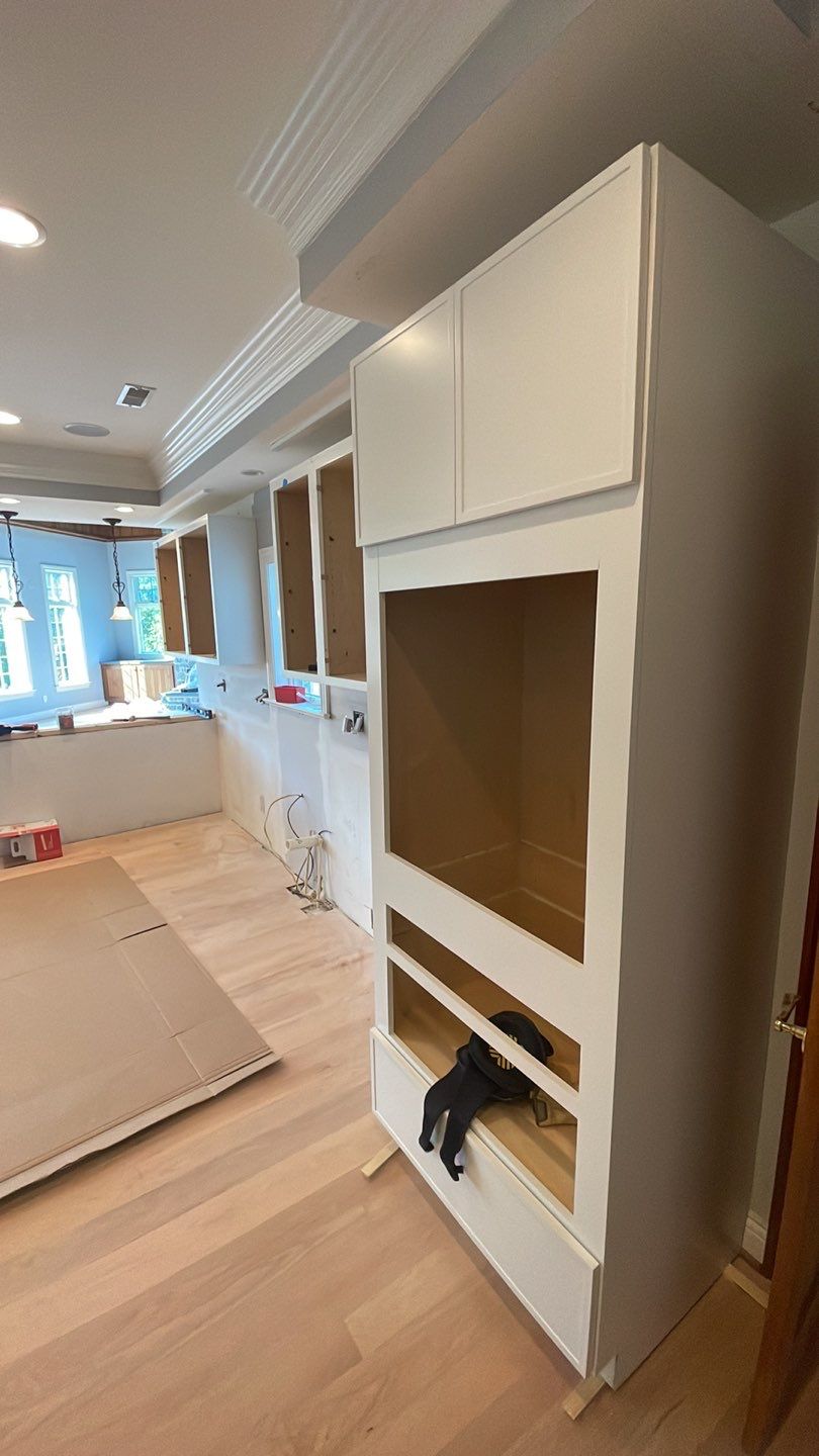 Kitchen Remodel using Fabuwood Luna Dove and Indigo Cabinetry by HomeWerkes Design & Build