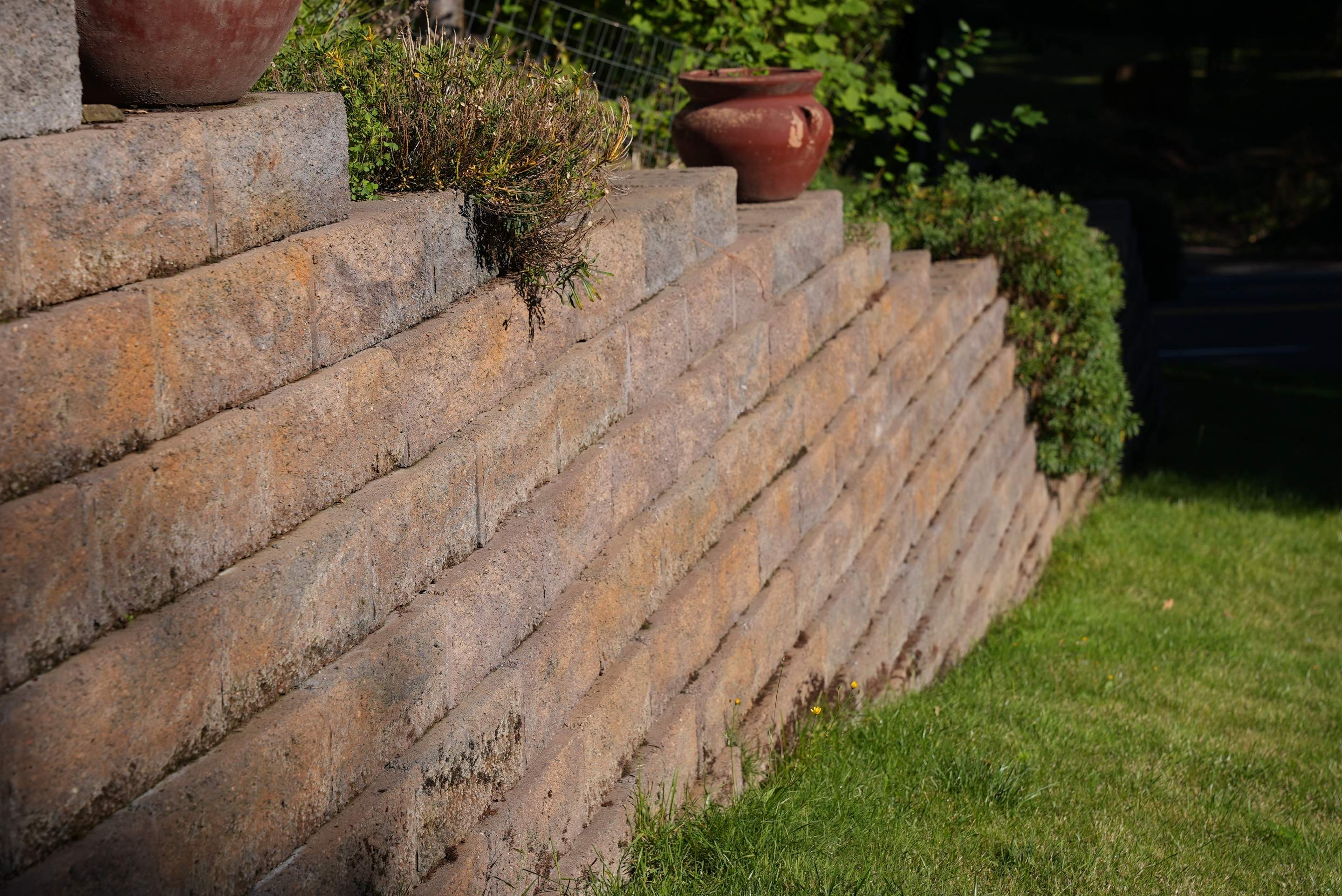 Mehta | Tiled Driveway with Sealer & Retaining Wall  by Jireh Asphalt & Concrete Inc 