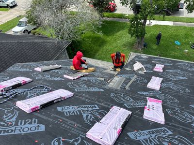 Residential Roofing Installation using Owen's Corning Duration (Lifetime) Shingles