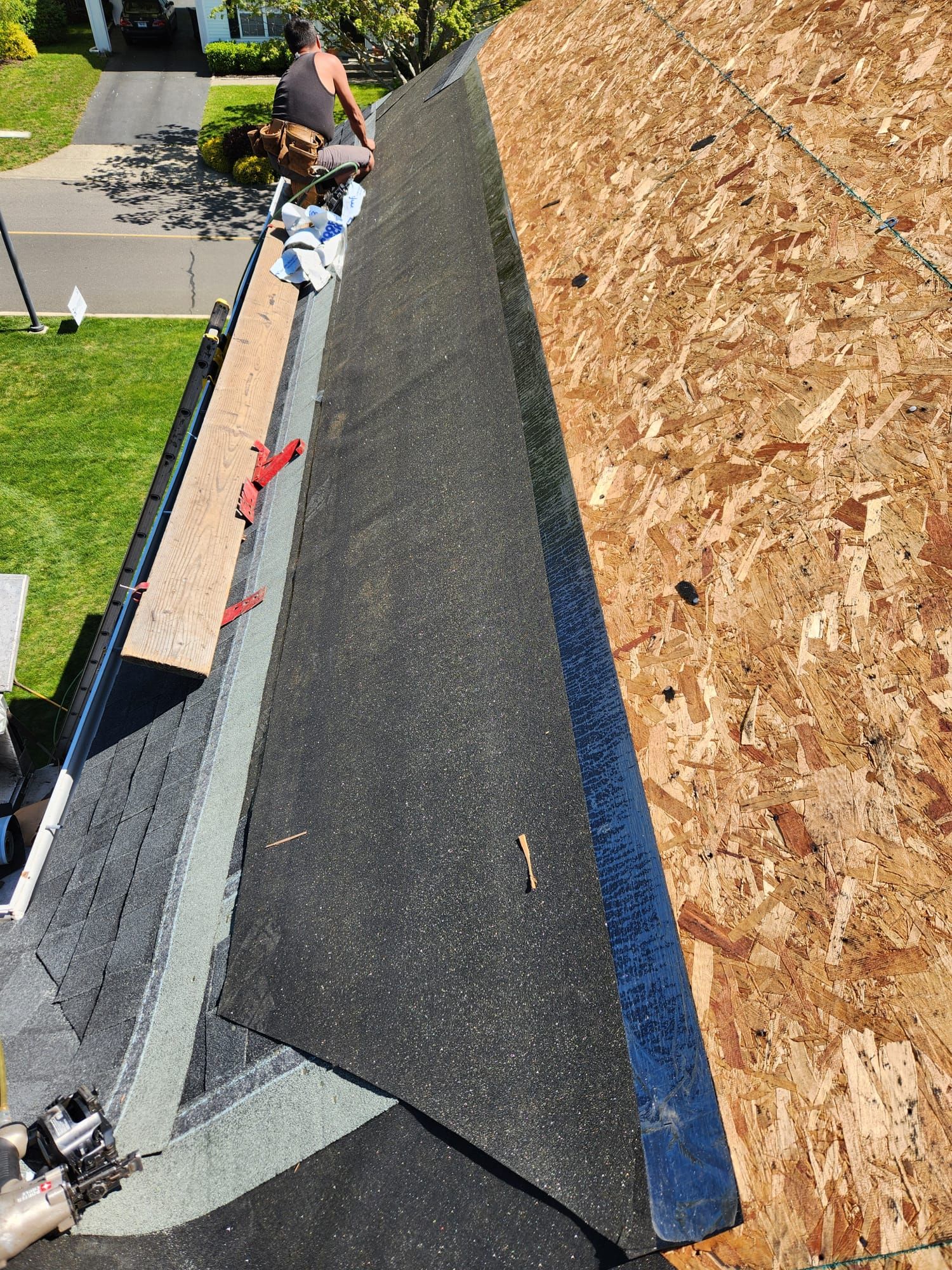 Residential Roofing Installation using Tamko Rustic Black by A Plus Exterior