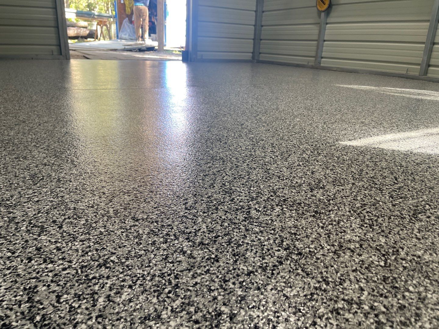 Shed  in Old Town, FL in Domino by Cross Creek Concrete Coatings