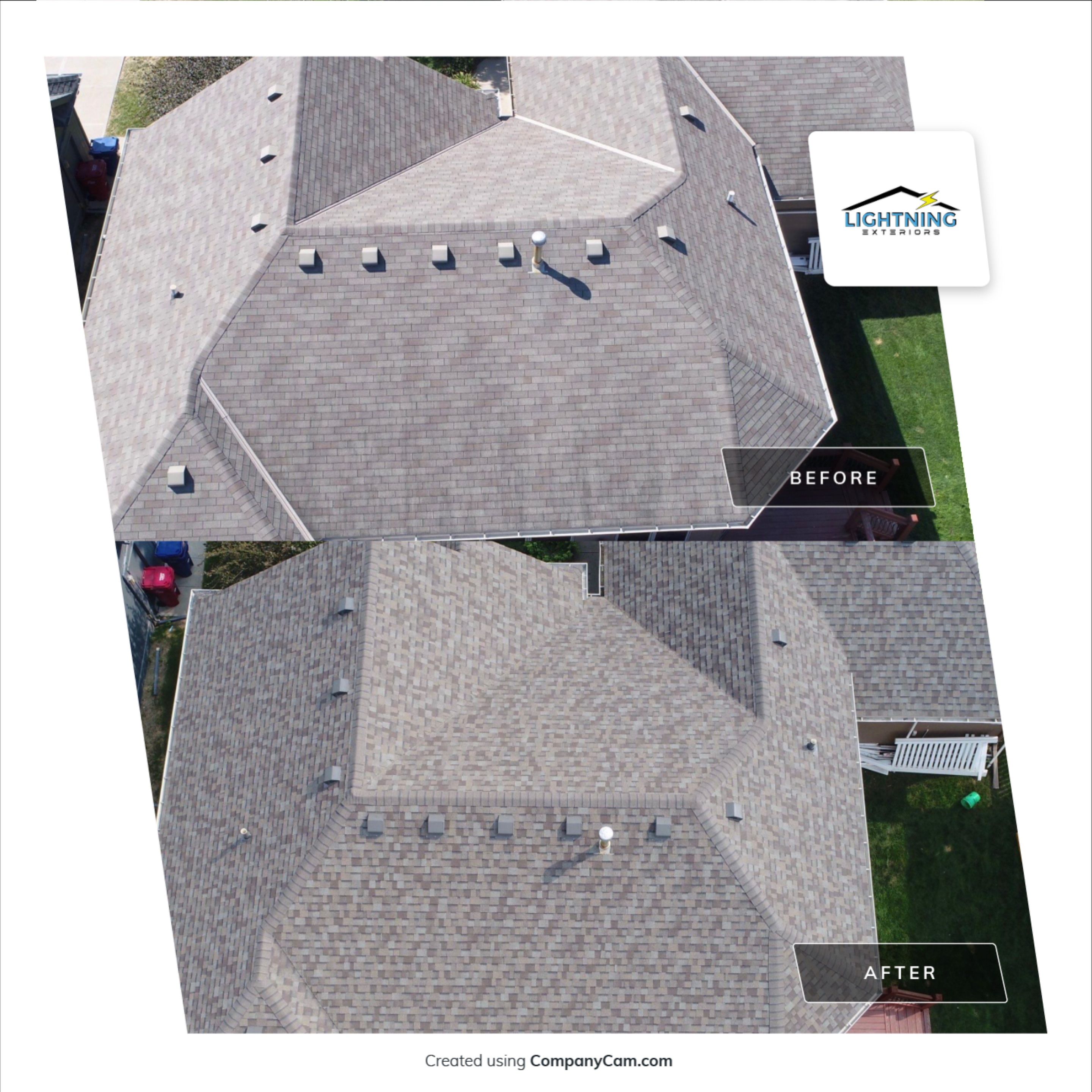 Residential Roofing Installation using Owens Corning Duration Driftwood by Lightning Exteriors