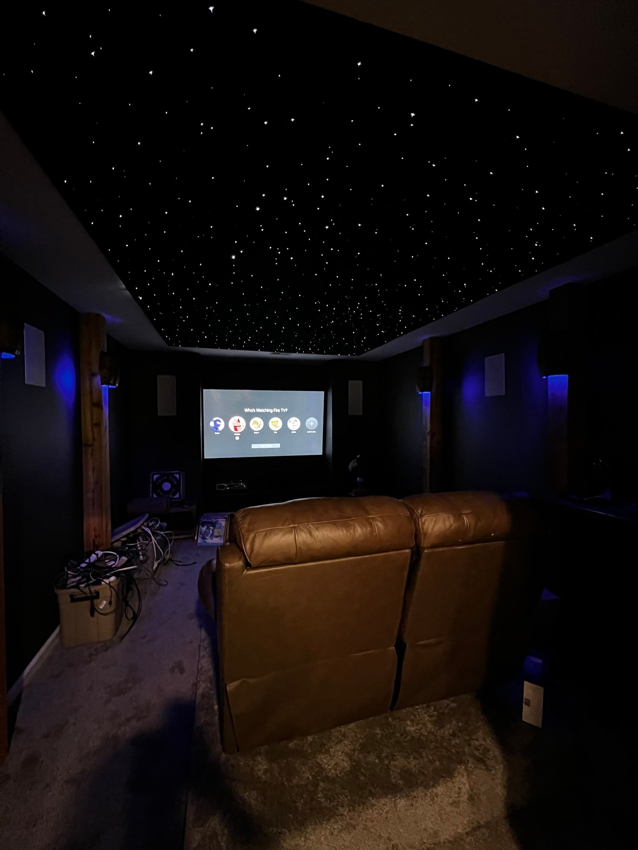Custom Basement Remodeling With Home Theater and Bar in Woodstock by Swift Home Renovations