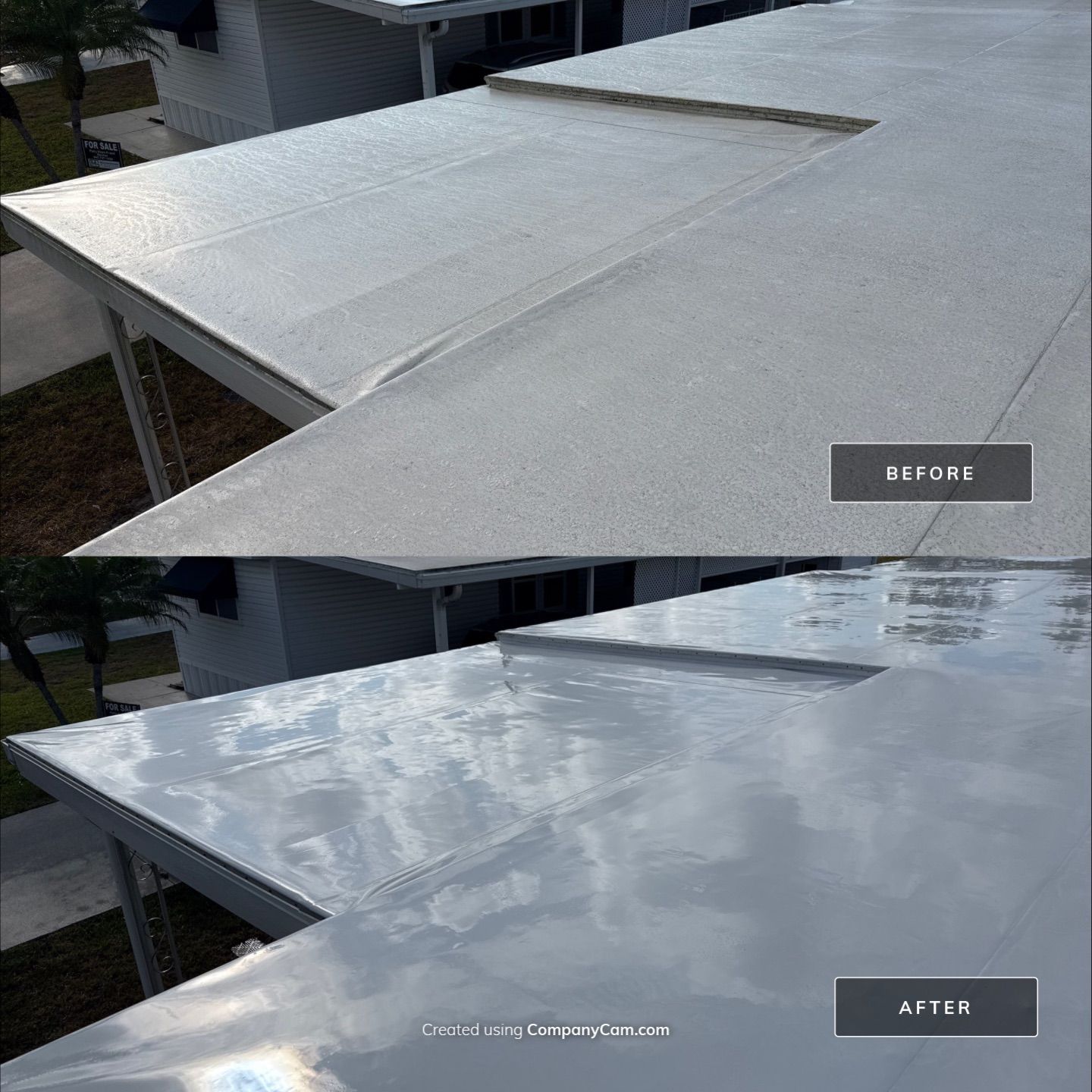 Mobile Home Soft Wash & TPO Roof Cleaning in Leisure Lake Mobile Home Park – Palmetto, FL by Sunshine AquaWash