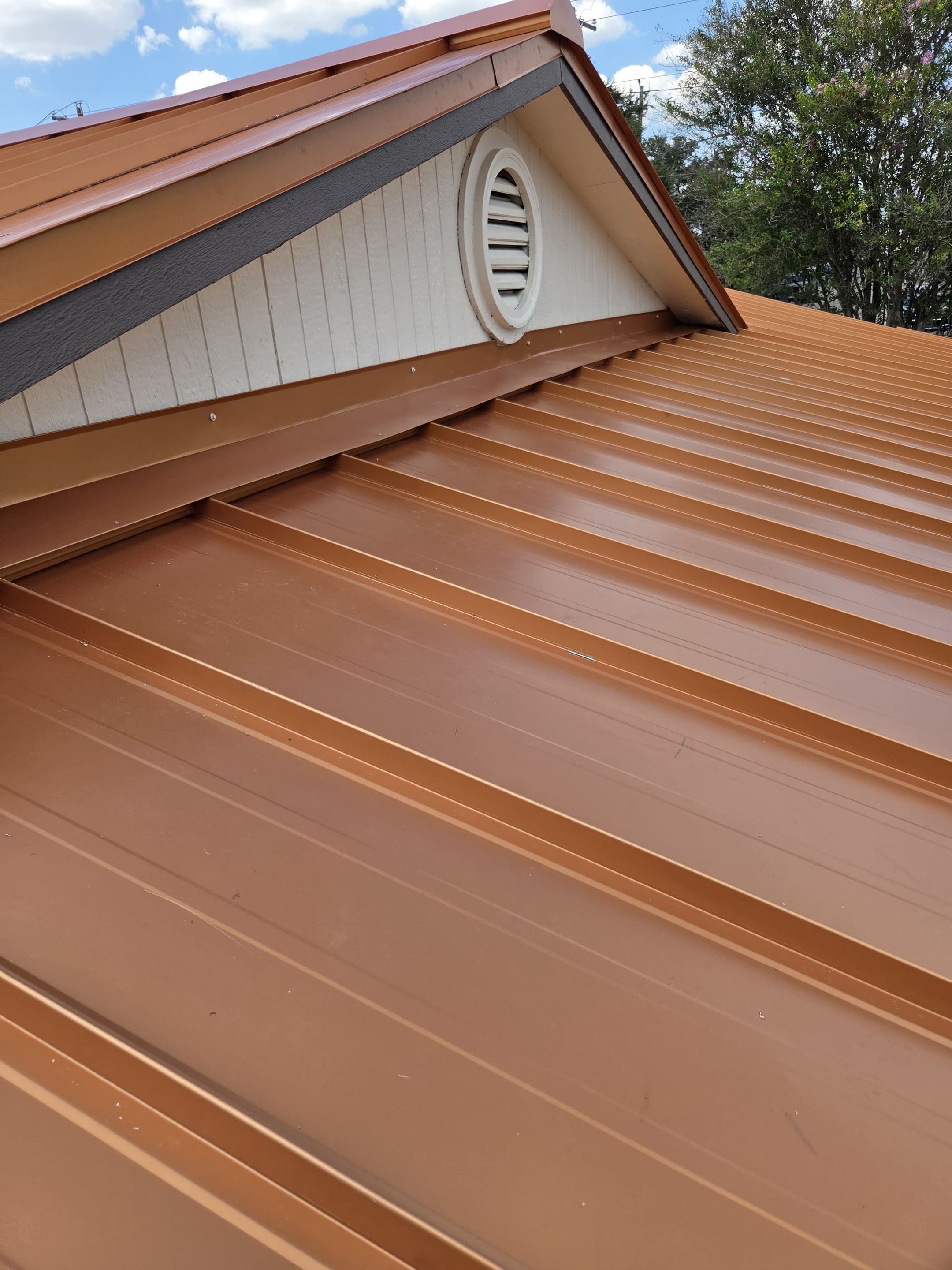Copper Standing Seam Metal Roof Installation for Laredo Medical Clinic by JM Flores Roofing & Construction, Inc