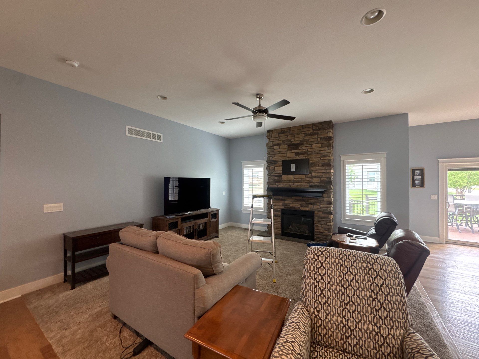 Residential Interior Repaint Color Change on Walls and Cabinets by Midwest Paint LLC