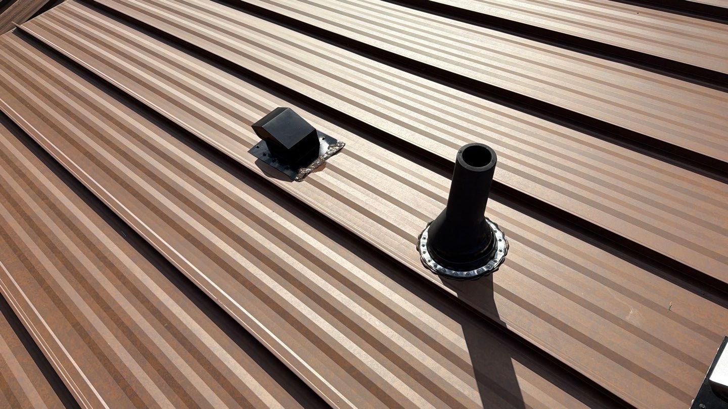 Roof Replacement using MS Standing Seam Roof Western Rust by 180 Contractors