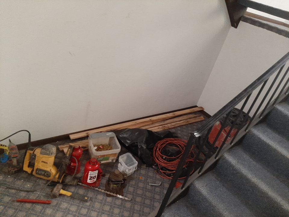 Exterior Deep Waterproofing System with Wall Push Back and Steel Beams Reinforcement by Toledo Basement Repair