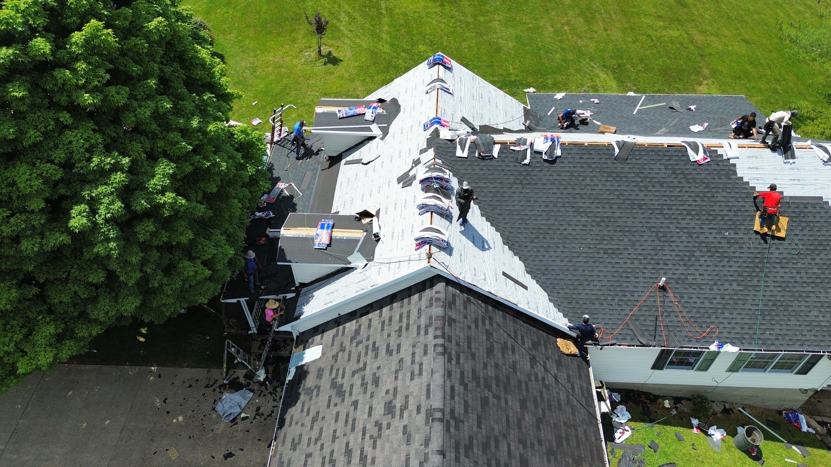 Residential Roofing Installation using Timberline HDZ Shingles - Charcoal by RoofX 