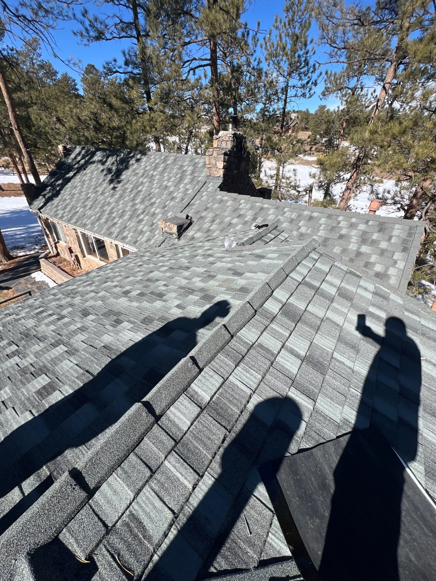 Residential Roofing Installation using Stone Coated Steel by Blue Peaks Roofing LLC 