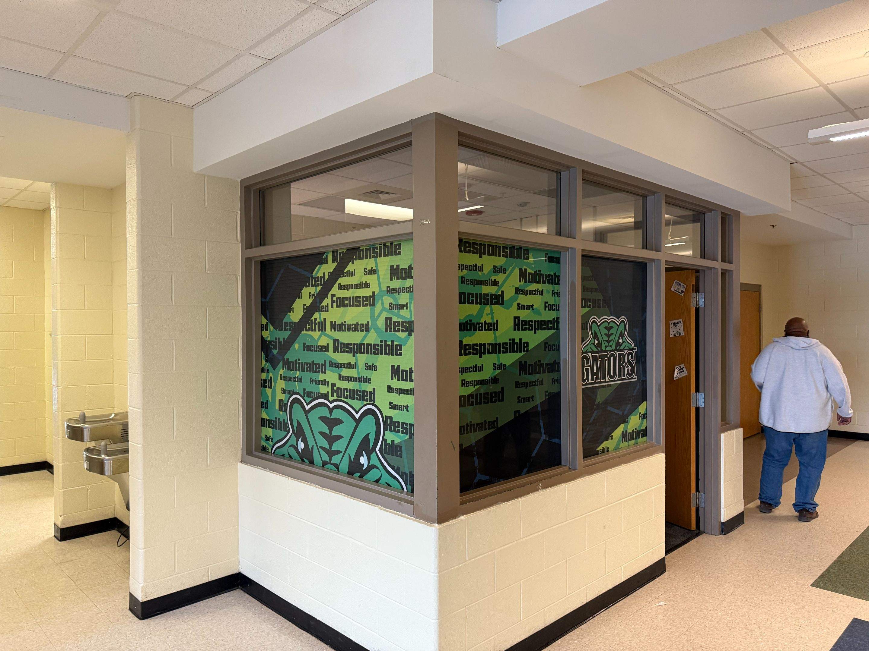 Whitewater Middle School - Interior Window Safety/Privacy Film Installation by QC Signs and Graphics