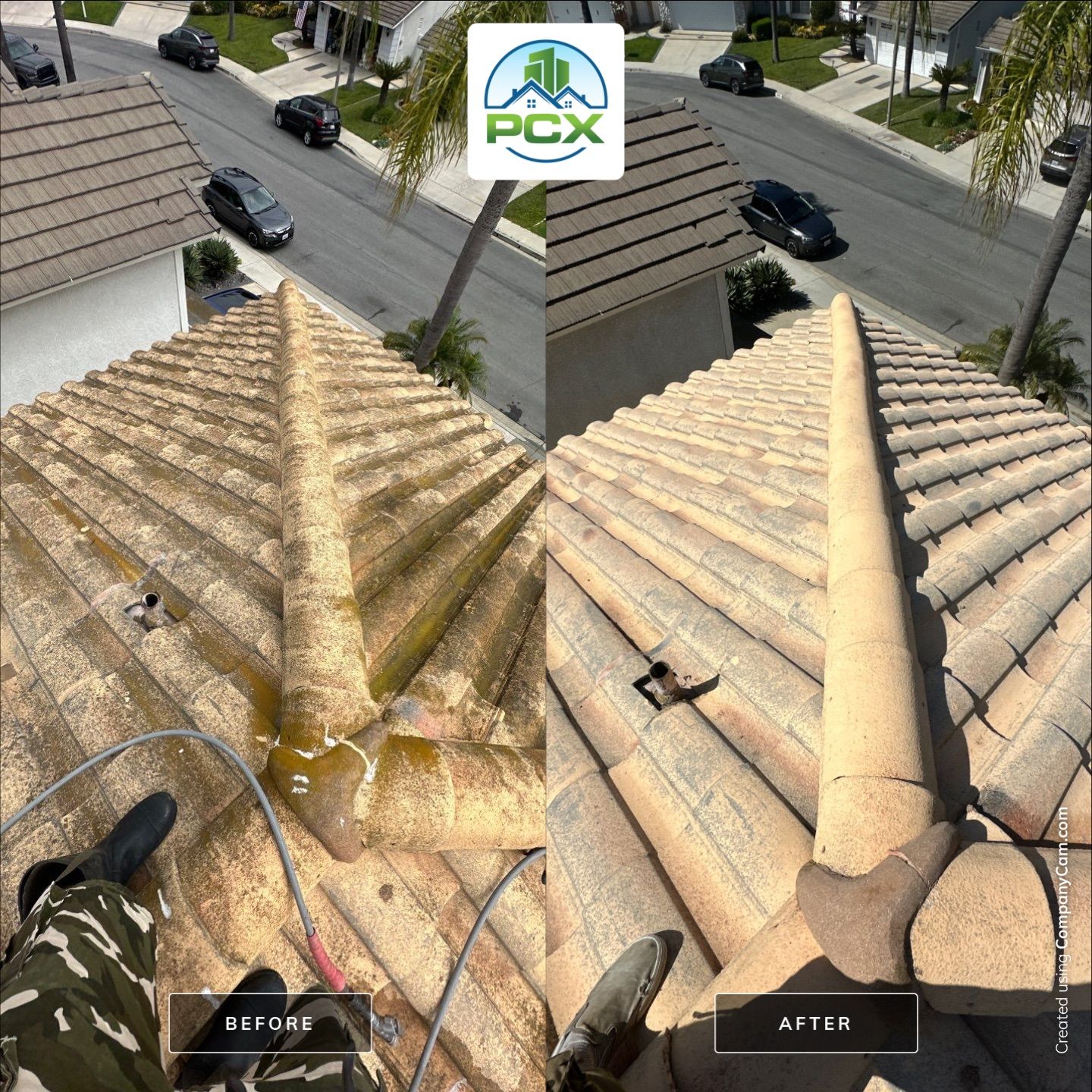 Roof Wash using Pressure Washer in Mission Viejo by Property Cleaning Experts, LLC