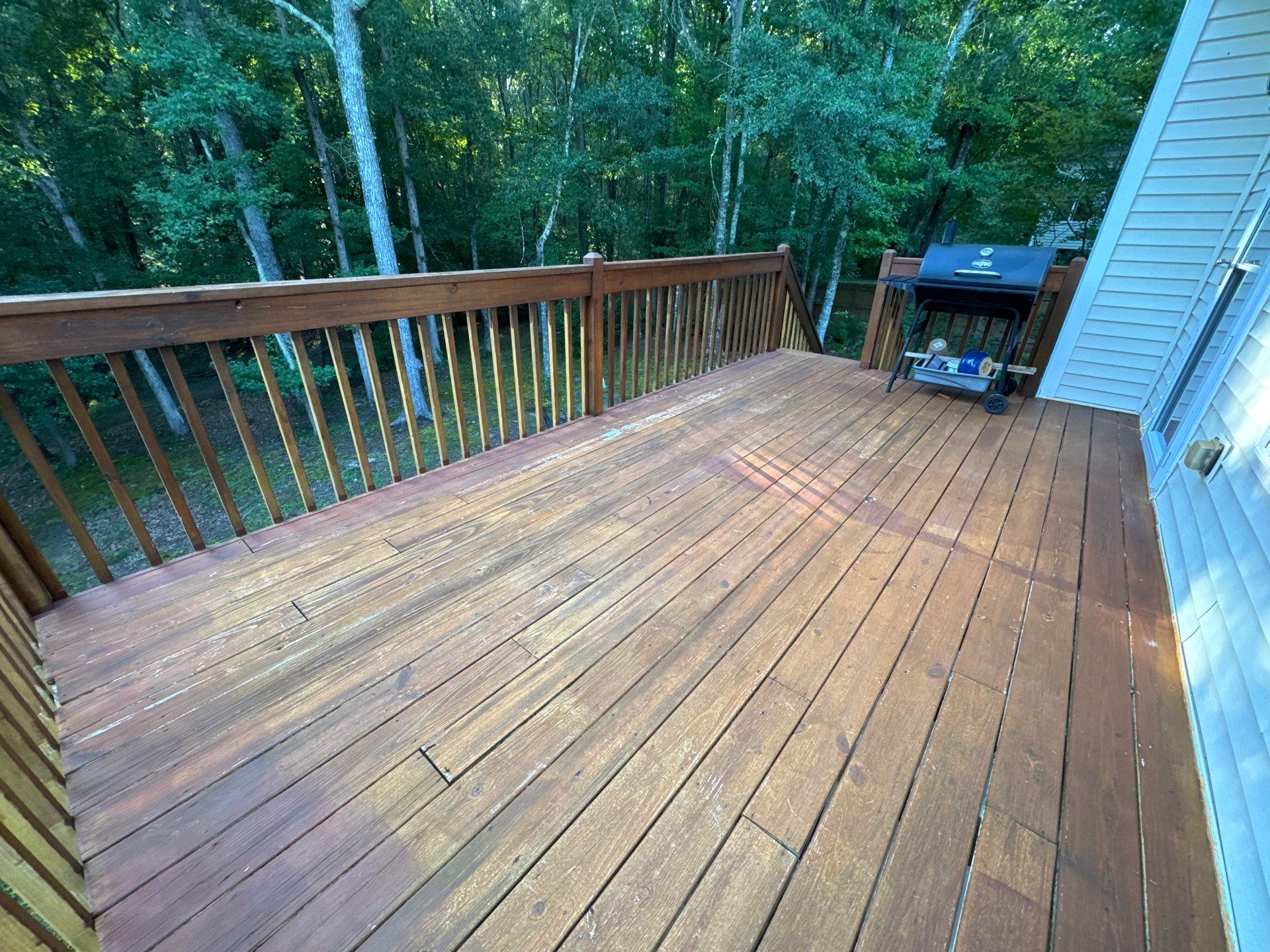 Multi-Level Deck and Front Porch Staining in Powder Springs by Swift Home Renovations