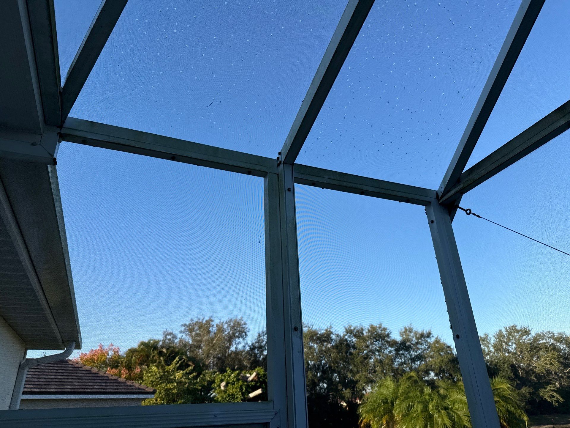 University Park Lanai Transformation | Screen Enclosure & Shade Cleaning by Sunshine AquaWash