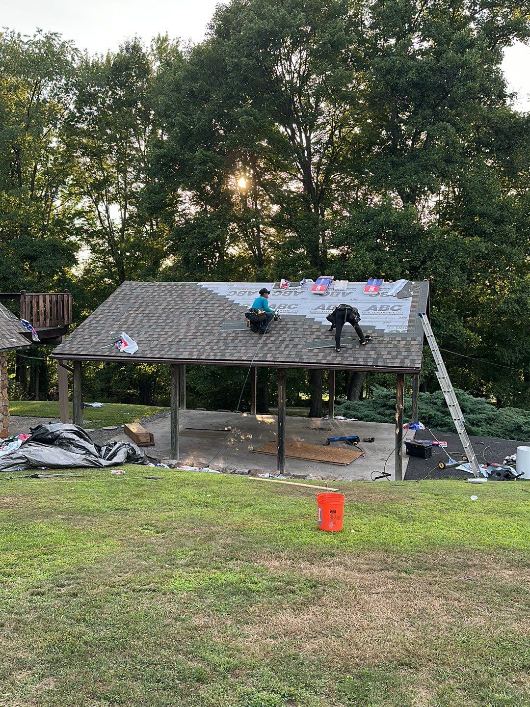 Residential Roofing Installation using GAF Timberline HDZ by Rainstoppers Roofing