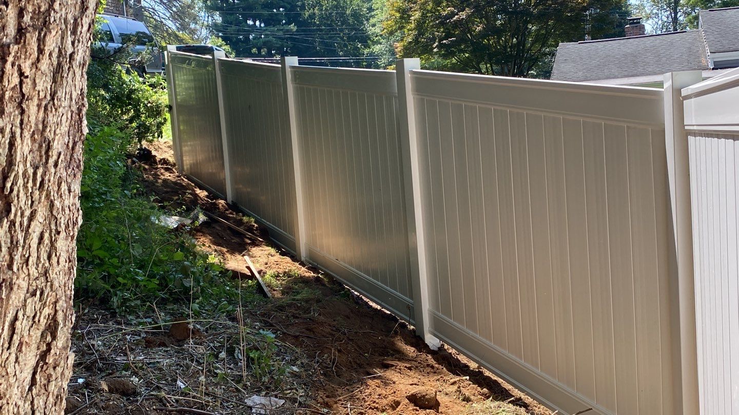 Fence Installation using Vinyl Fence 6ft Privacy by A Plus Exterior