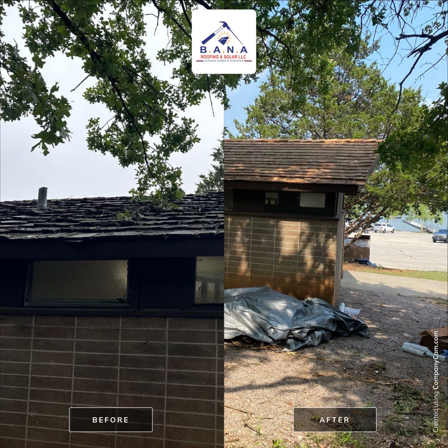 Metal Roof Replacement for Public Park Facility in Sulphur by BANA Roofing and Solar Supply