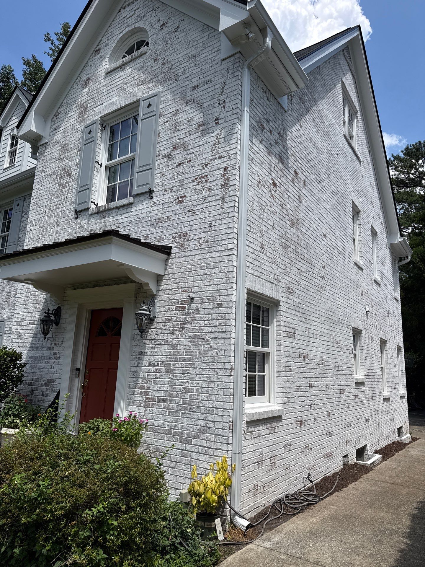 Atlanta, GA Brick Limewash, Rotted Wood Replacement, and Gutter Install by Nelson Exteriors