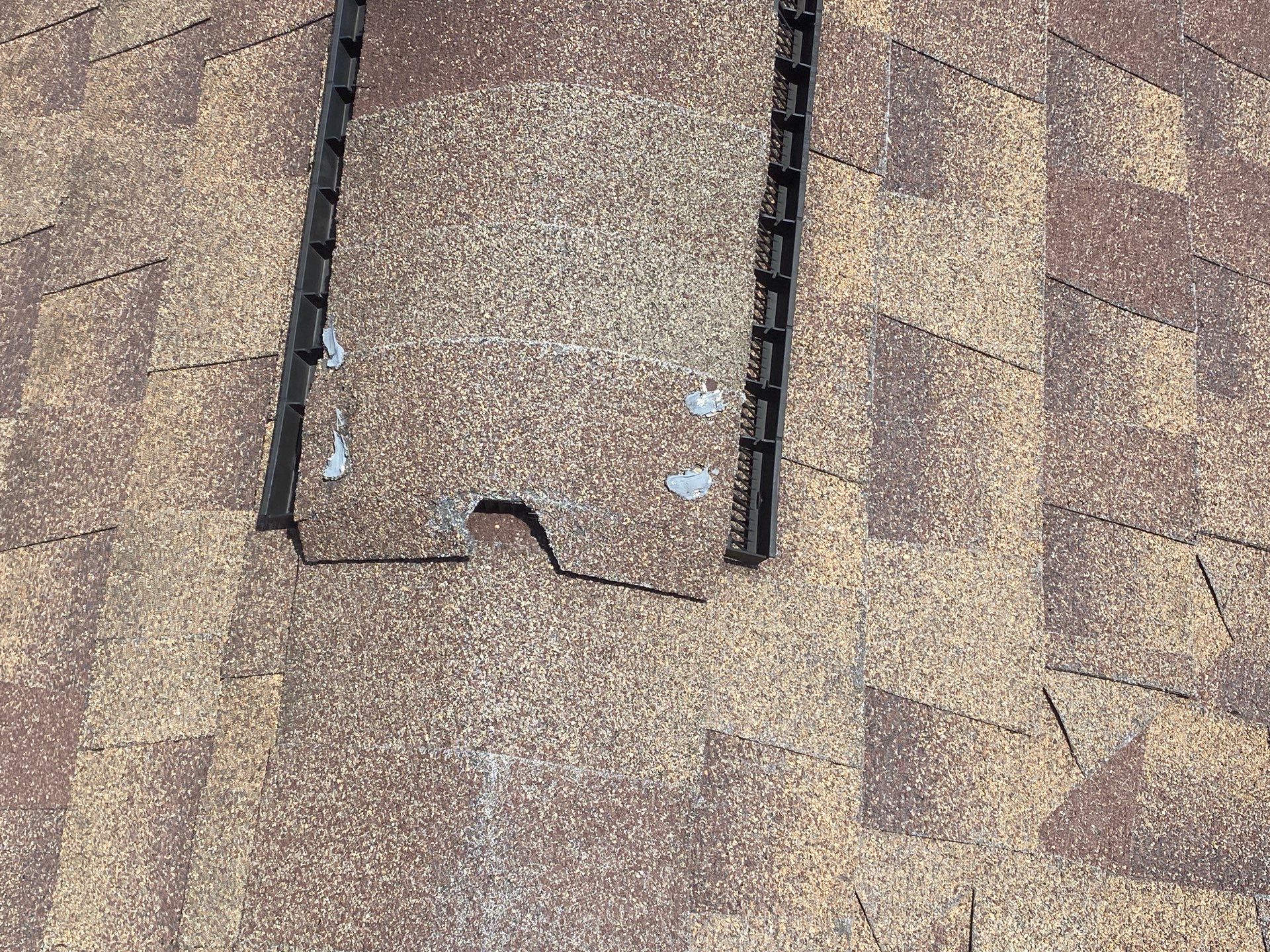 Hail Damage using Owen's Corning Duration (Lifetime) Shingles by Roof Repair Company
