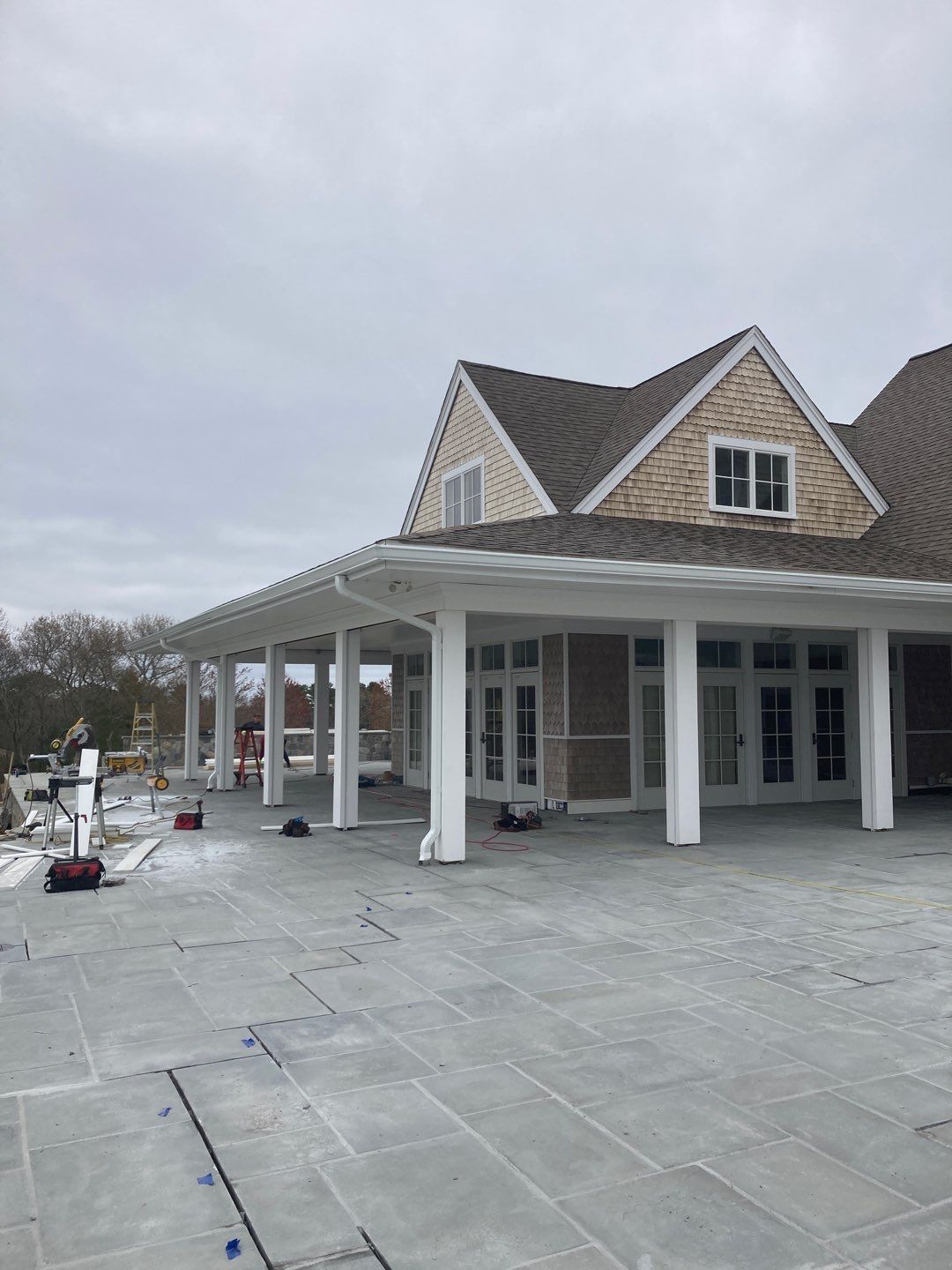Gutter Installation using 6" K-Style Aluminum Gutter at the Sacconnesset Golf Club by Gutter Pro Enterprises