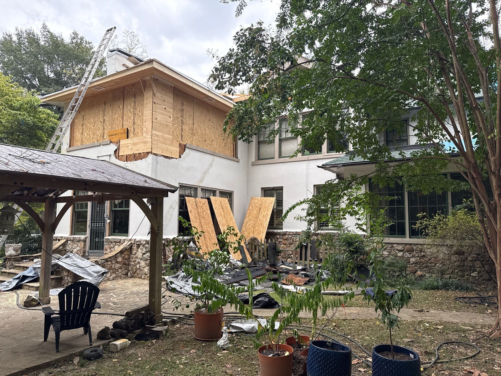 Memphis Home Restoration and Copper Gutter Installation Following Tree Damage by Revival Roofing Services