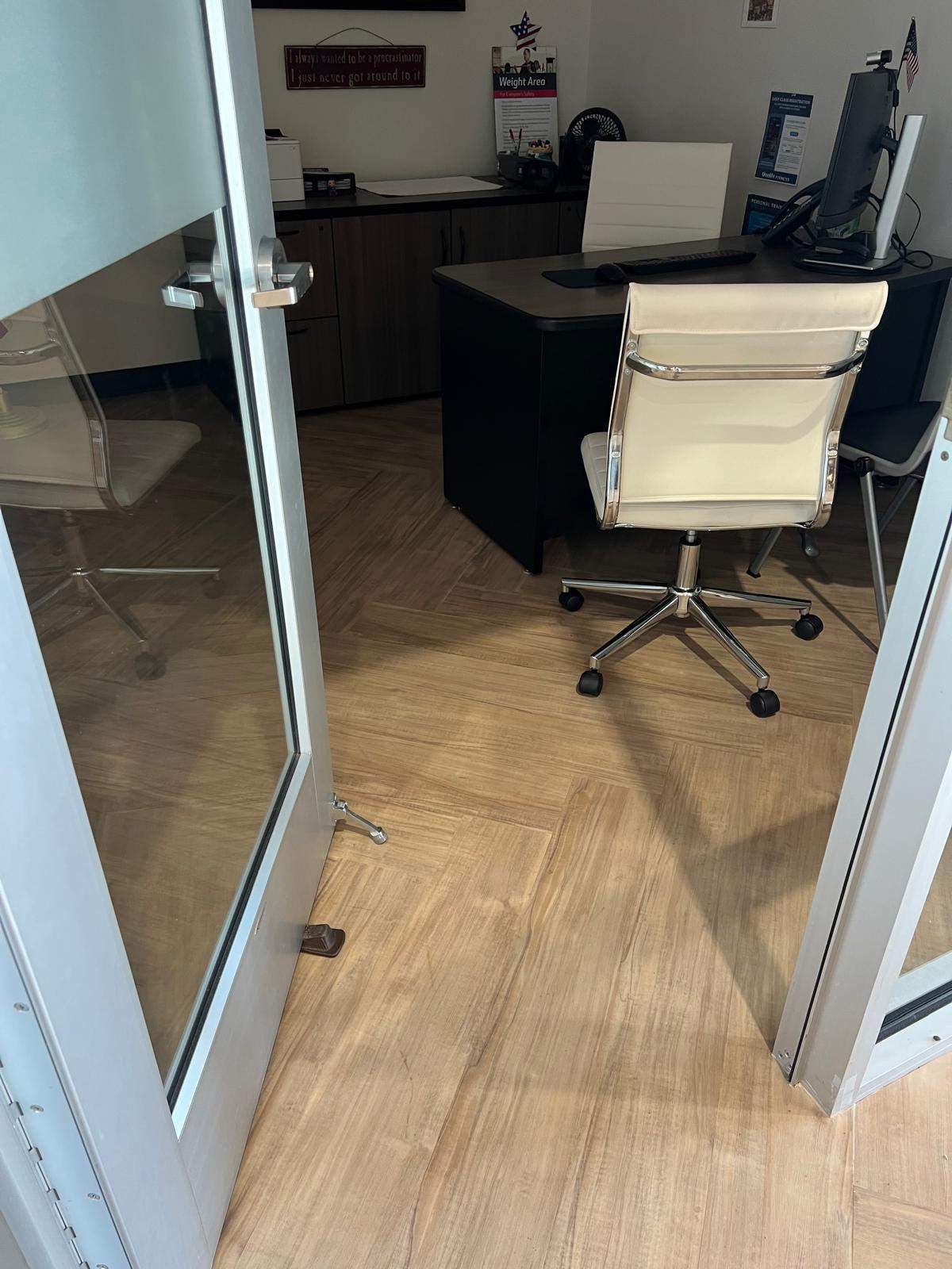 Fairfax OLF - Front desk renovation and flooring upgrades by Nova HomeWorks 