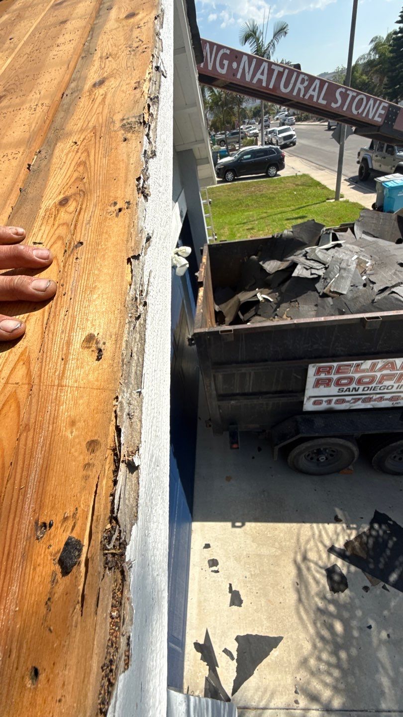 San Diego Roof Replacement and Wood Fascia Repair with Malarkey Materials by Reliable Roofing San Diego Inc.