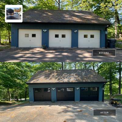Garage Door Installation using Amarr Classica Gaage door 