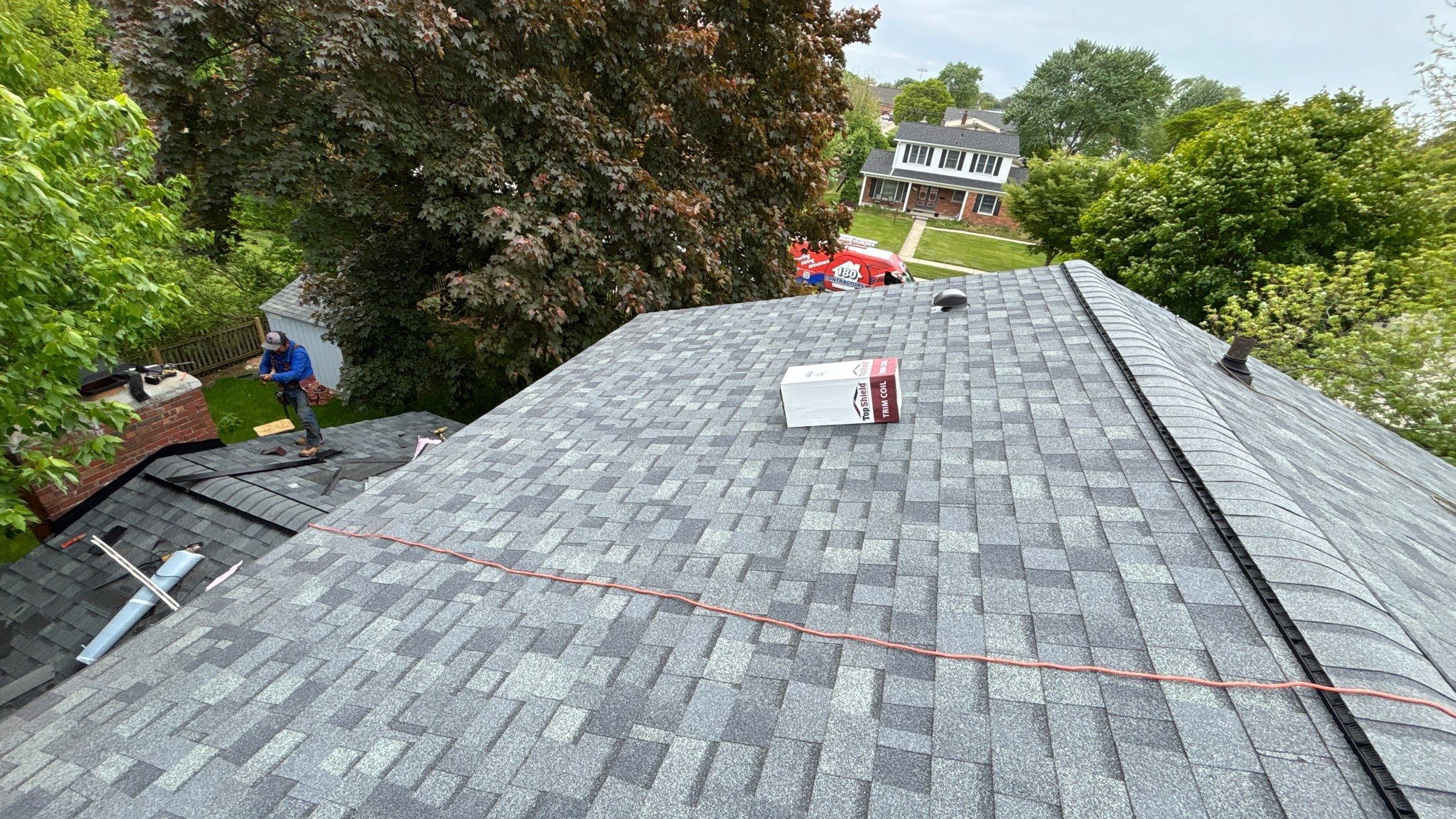 Roof Replacement using Owens Corning Estate Gray by 180 Contractors