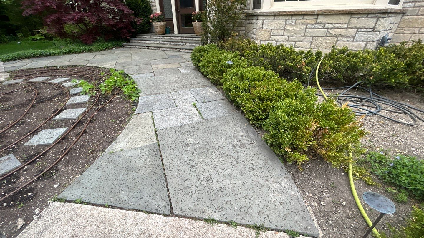 Winnetka, IL bluestone patio cleaning by Northern Power Washing LLC.