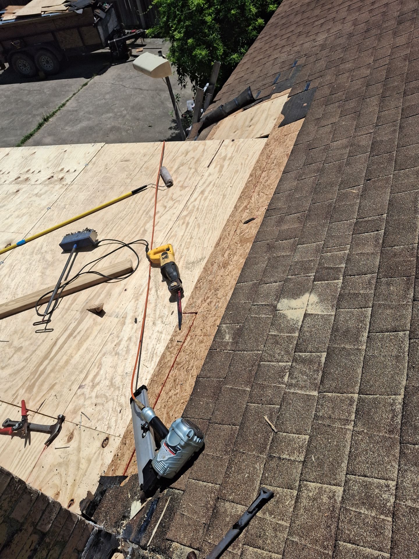Chimneys need a Cricket.  by Bayfront Roofing and Construction