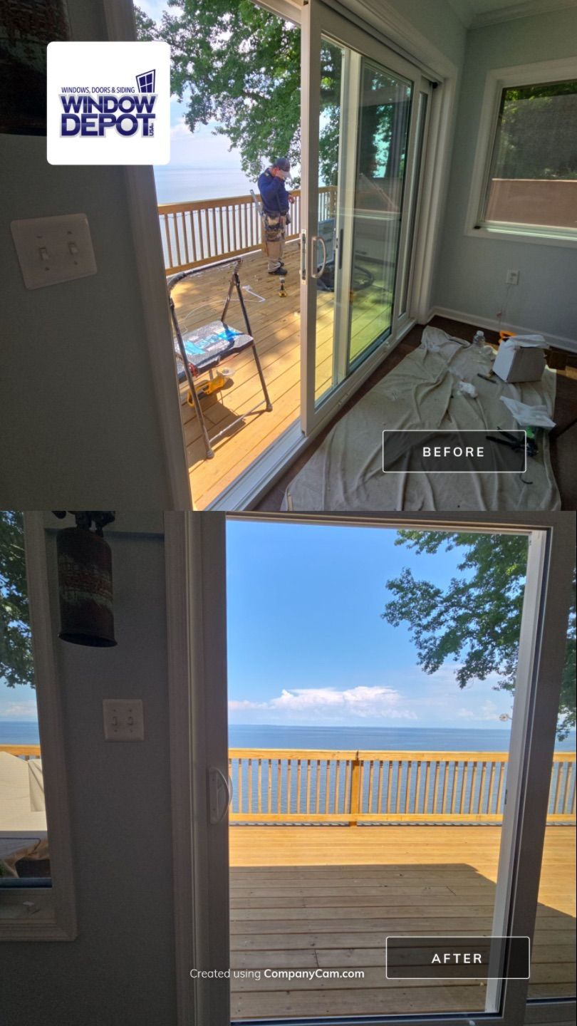 Sliding door with extra waterproofing by Window Depot of Annapolis