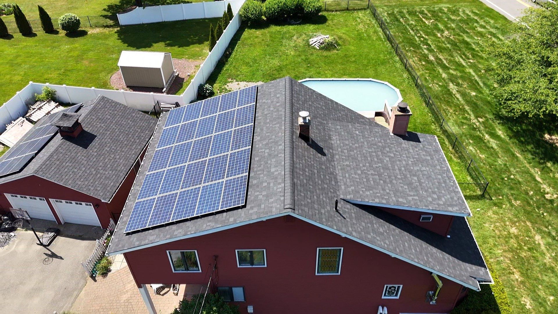 Solar Removal, Reinstall & Full Roof Replacement in Wilbraham, MA – Owens Corning Duration, Onyx Black by JOHNNYS PRO