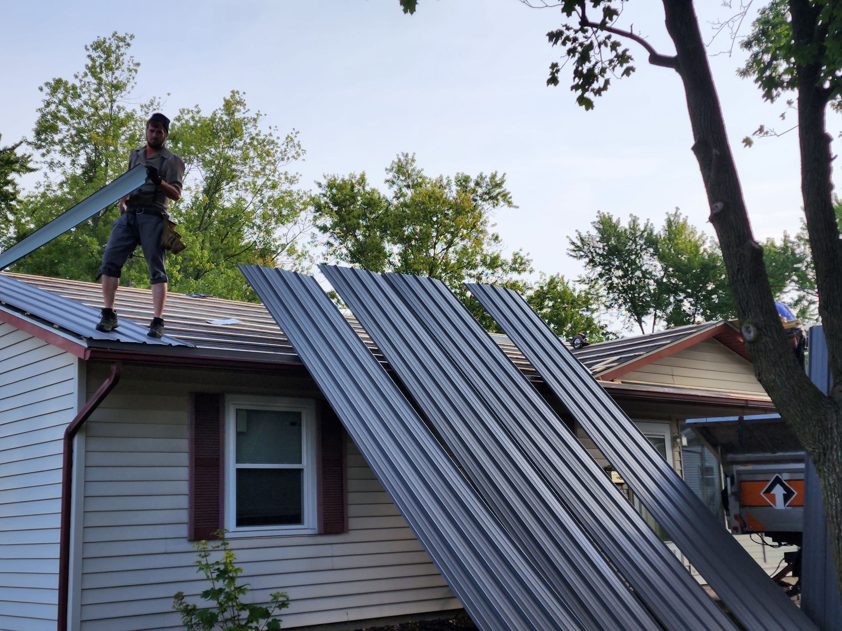 Residential Exposed Fastener Metal Roof Installation – Fort Wayne, IN by 4Ever Metal Roofing
