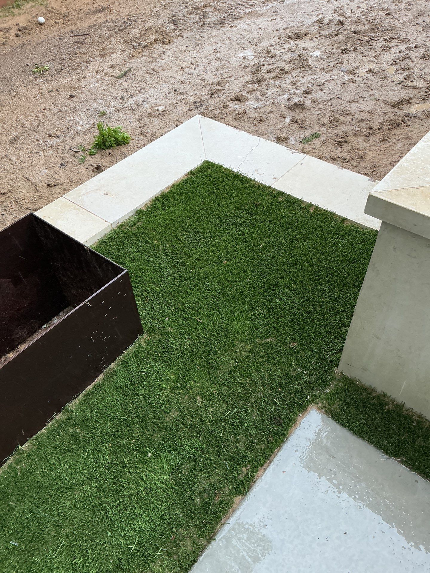 Synthetic Turf Installation using Texas Rye by Turf Concepts