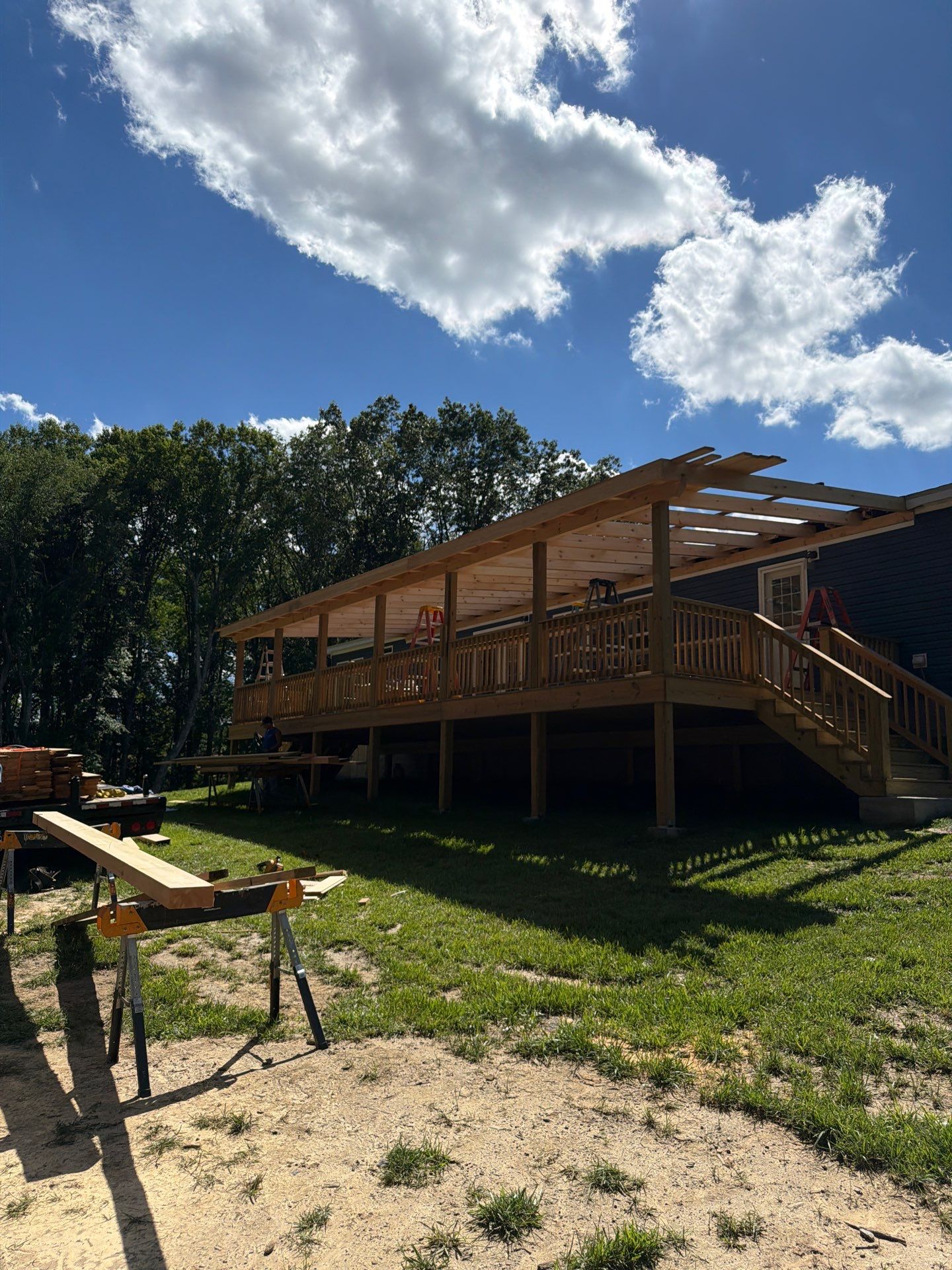 Custom Covered Deck and Porch Construction in Ronceverte, West Virginia by Walnut Hollow Decks & Outdoor Living