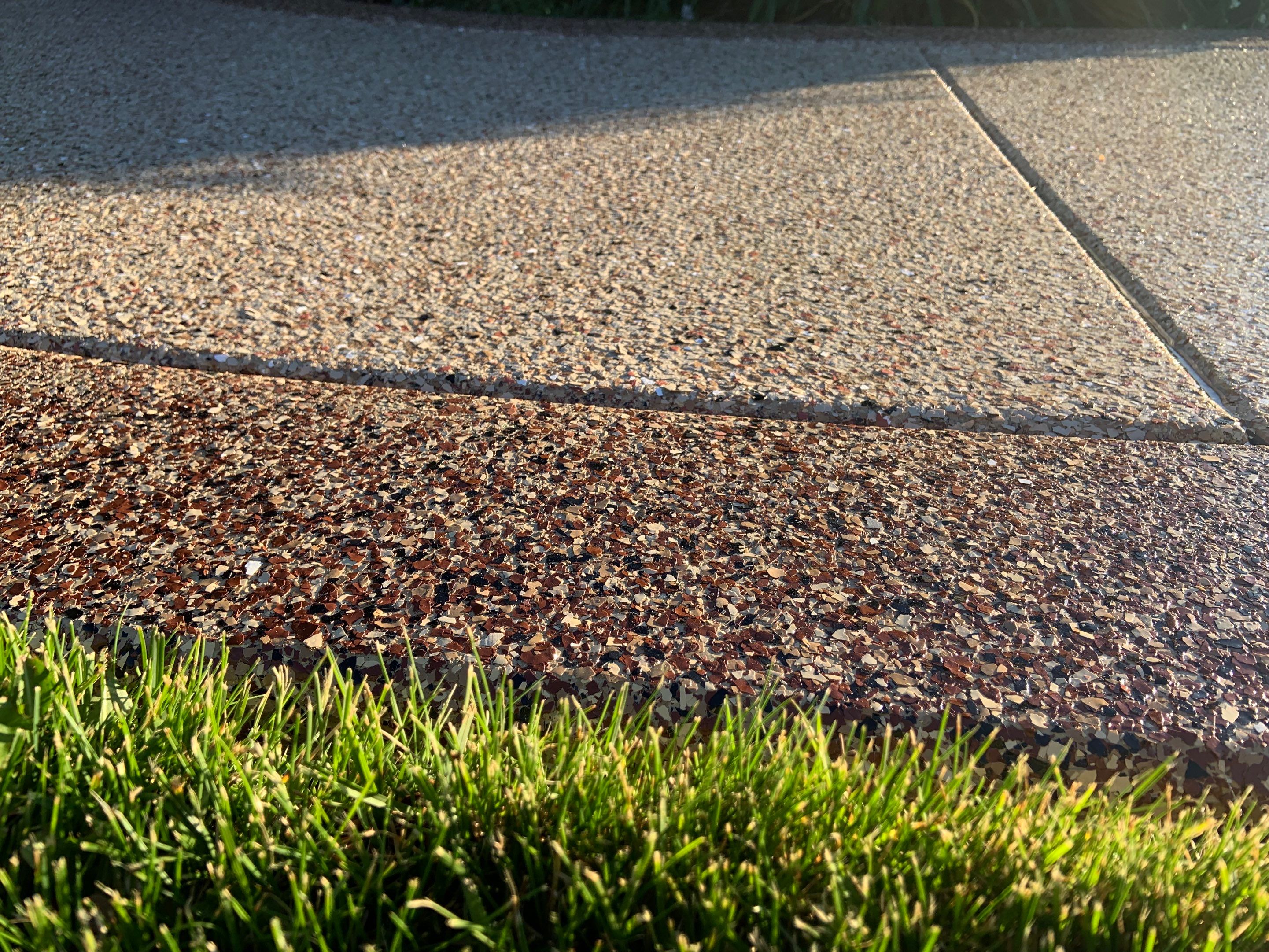 Driveway using Pecan and Chestnut Trim by Croc Coatings, LLC