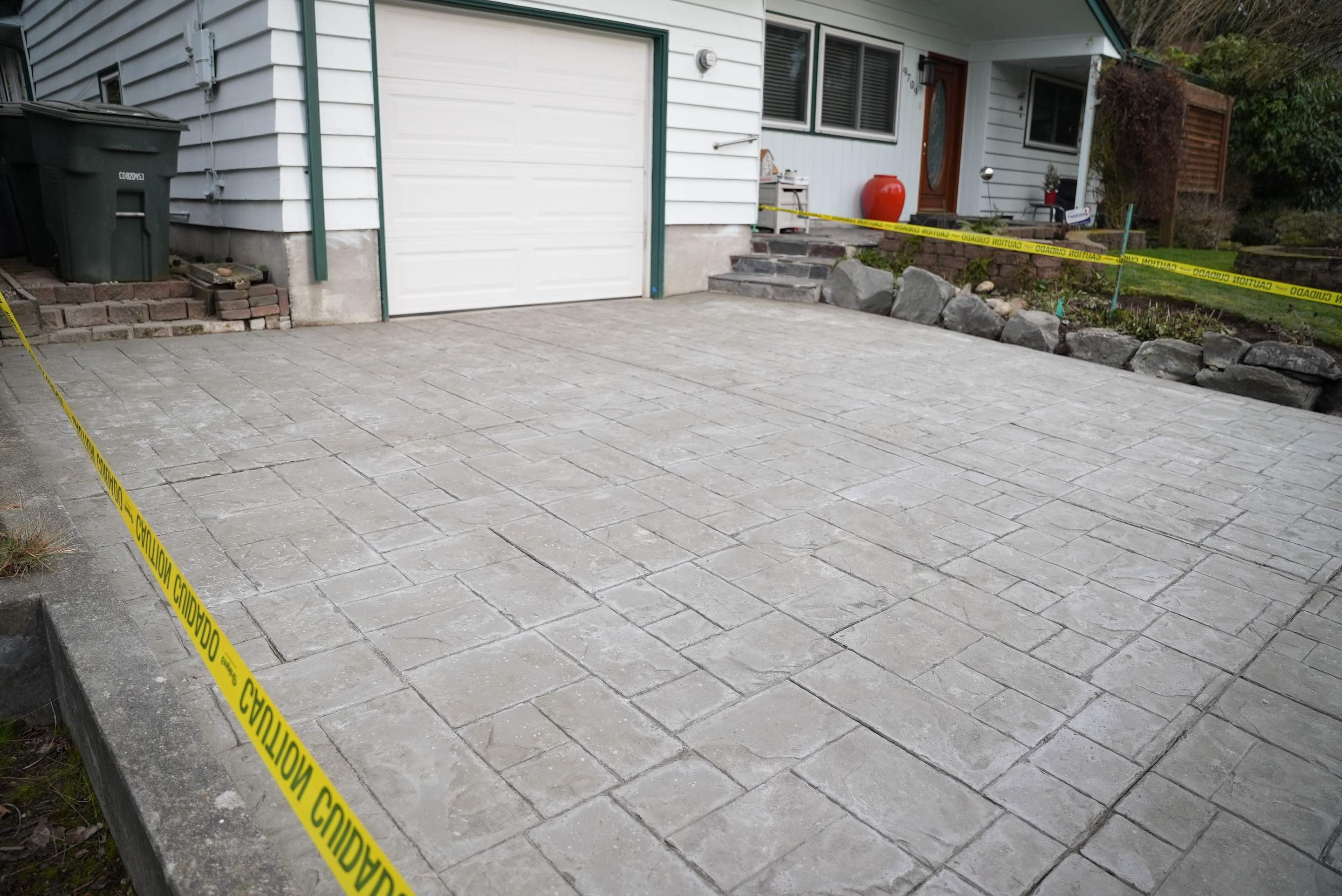 Stamped Concrete Patio and Driveway | Edmonds  by Jireh Asphalt & Concrete Inc 