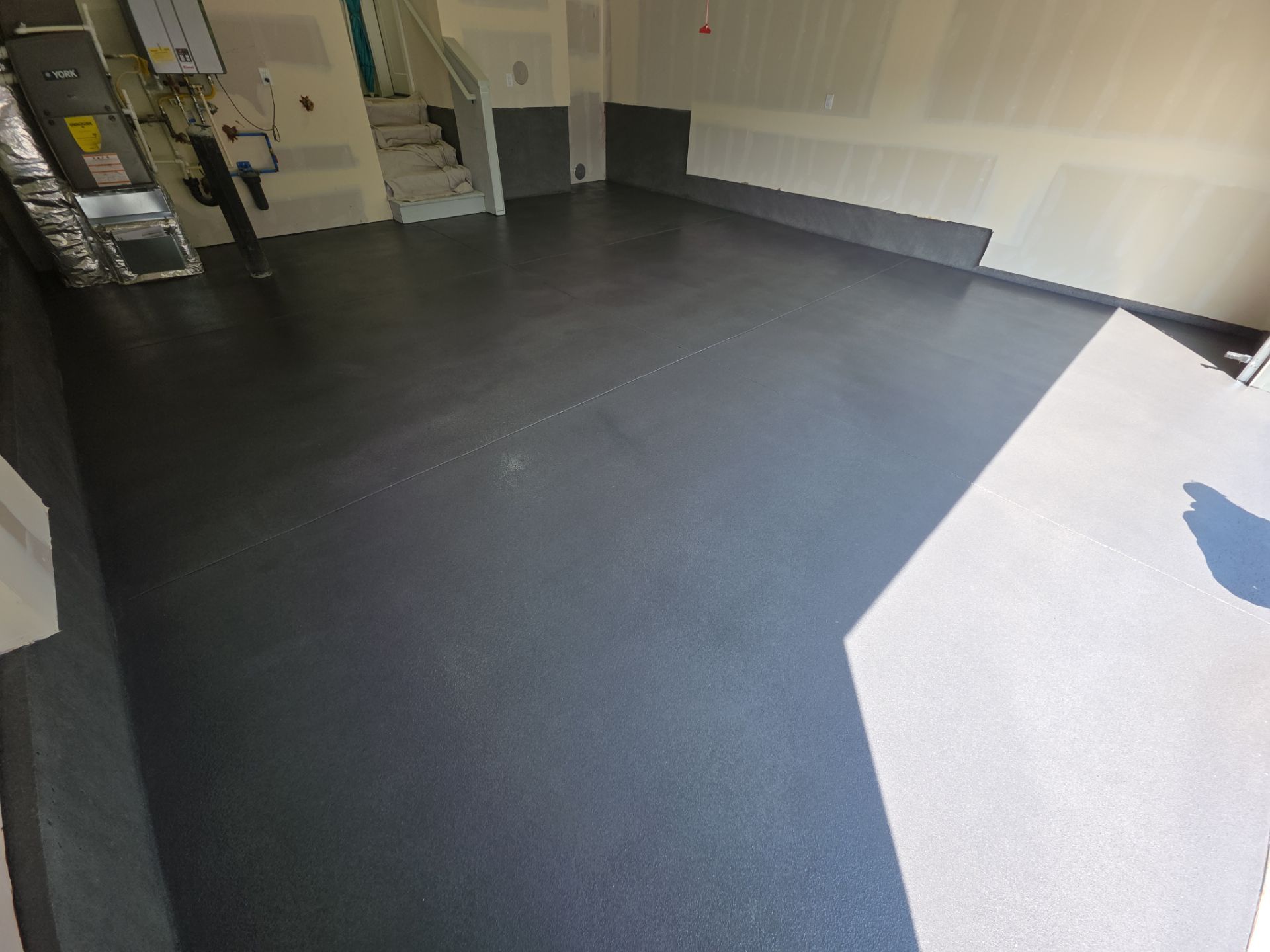 Garage Transformation using Battleship Hybrid by Croc Coatings, LLC