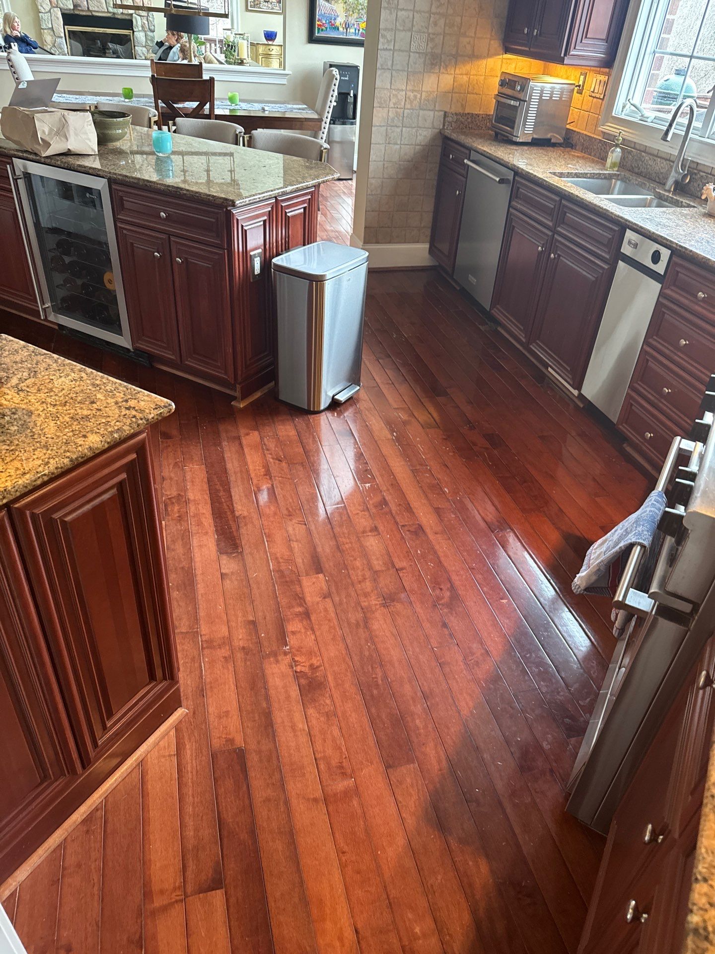 Prefinished Maple transformation by Ann Arbor Hardwoods 