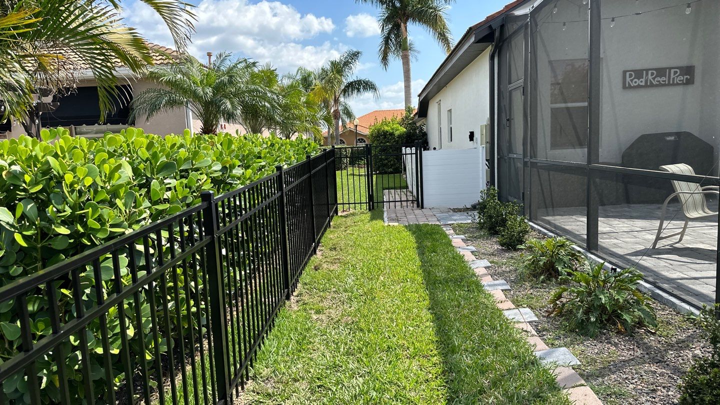 Aluminum Fence Installation using Black 3 Rail Aluminum Fence by Asap fence and gates, LLC