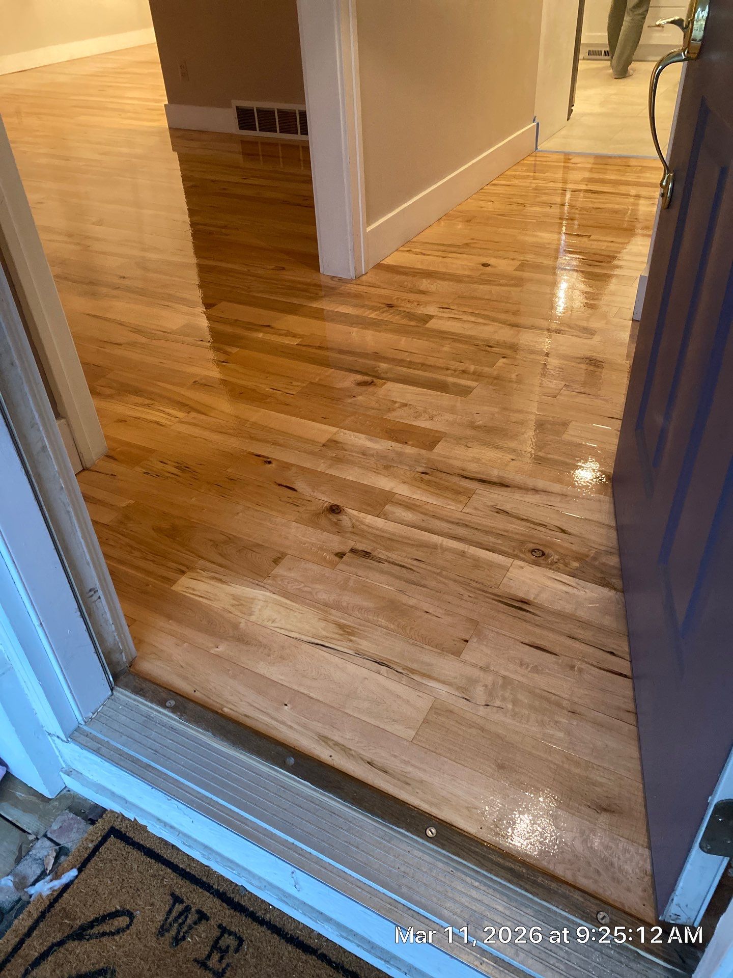 Water Damage + New Finish on Maple by RTBaldwin Hardwood Floors
